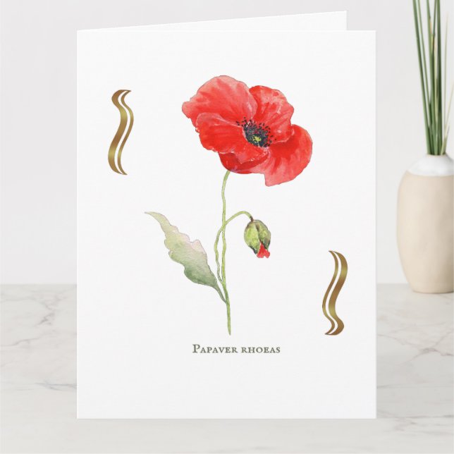 Corn poppy card (Front)