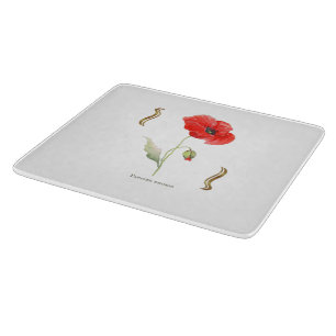 Corn poppy cutting board