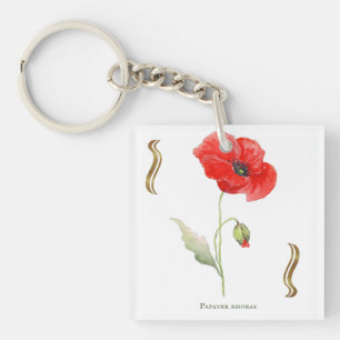Corn poppy keychain