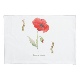 Corn poppy pillowcase