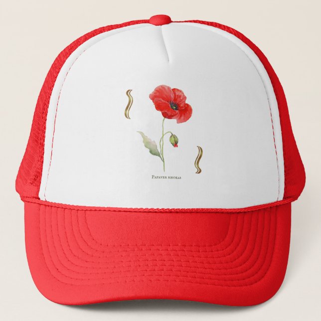 Corn poppy trucker hat (Front)
