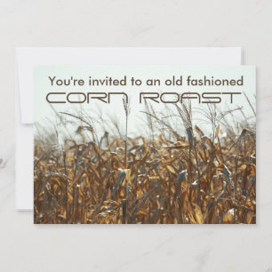 Corn Roast, Field Of Corn Autumn Invitation
