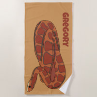 Corn Snake Orange Red Realistic Personalized