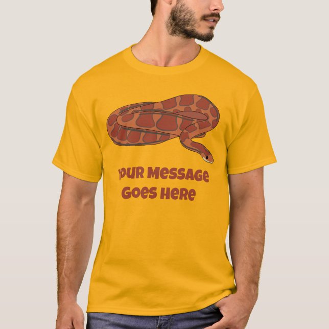 Corn Snake Orange Red Realistic Personalized T-Shirt (Front)