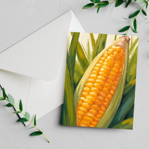 Corn Stalk   Farm Country Southern Painting Card
