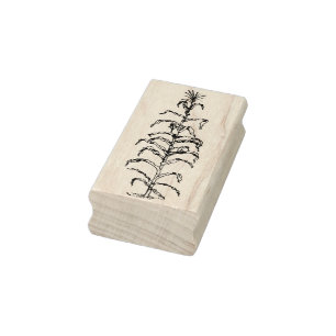 Corn Stalk Rubber Stamp