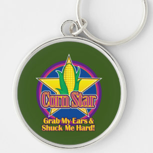 Corn Star Blue Purple Green BG Keychain