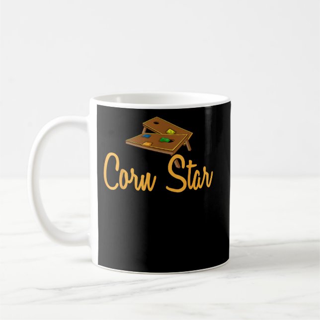 Corn Star Cornhole Coffee Mug (Left)