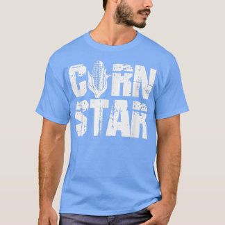 Corn Star Distressed Corn Farmers Farming T-Shirt