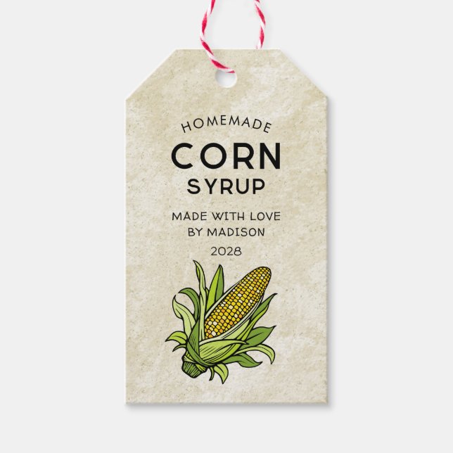 Corn syrup label for your homemade recipes (Front)