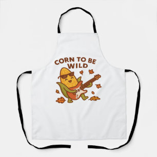 Corn to Be Wild – Rockin’ Autumn Corn Cob Illustra Apron