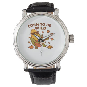 Corn to Be Wild – Rockin’ Autumn Corn Cob Illustra Watch