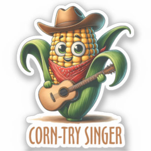 Corn-try Singer Funny Corn Pun