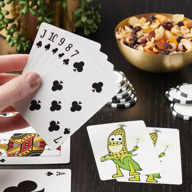 Corn Wizard Character with Magic Wand Playing Cards (Creator Uploaded)