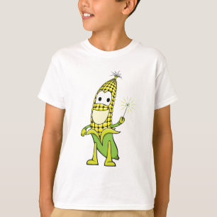 Corn Wizard Character with Magic Wand T-Shirt