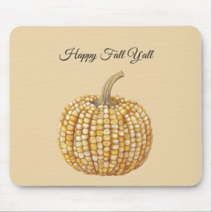 Corn Yellow Autumn Pumpkin Mouse Pad