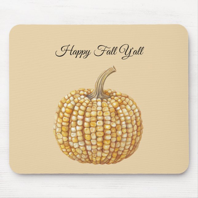 Corn Yellow Autumn Pumpkin Mouse Pad (Front)