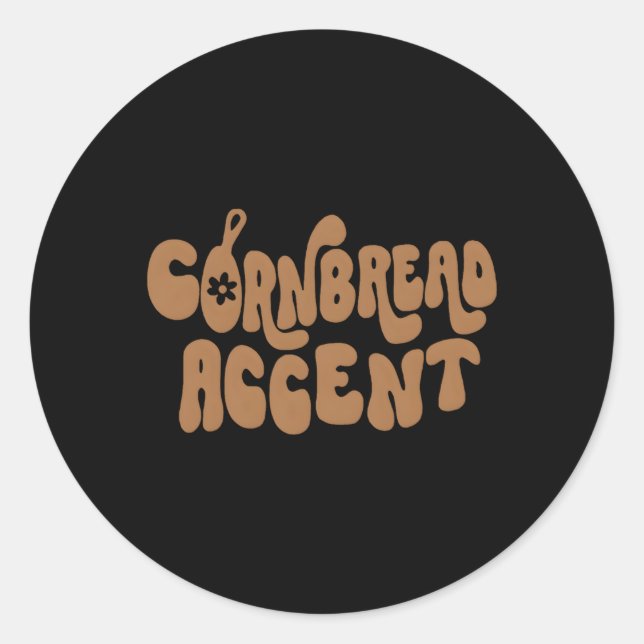 Cornbread Accent Classic Round Sticker (Front)