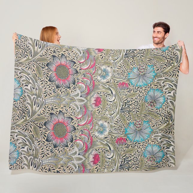 Corncockle, William Morris Fleece Blanket (In Situ)