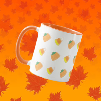 Corne À Bonbons Classique Et Mug Orange Citrouille