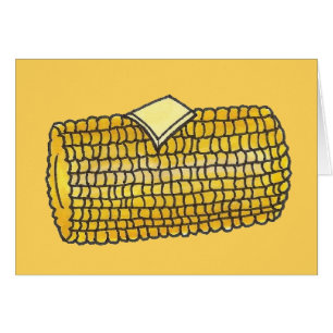 Corne d'oreille jaune sur le Cob Corncob Beurre pi