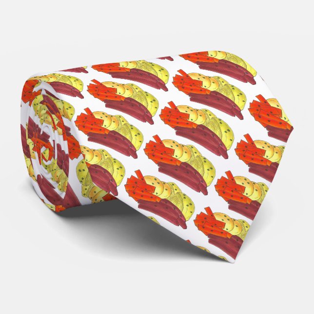 Corned Beef and Cabbage St. Patrick's Day Food Tie (Rolled)