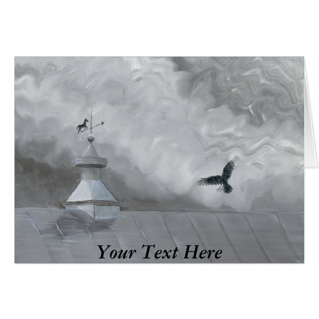 Corneille et girouette météorologique (Devant horizontal)