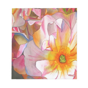 Cornelia pastel pink rose watercolor art notepad