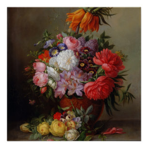 Cornelis Johannes van Hulsteijn Vase with Flowers  Poster