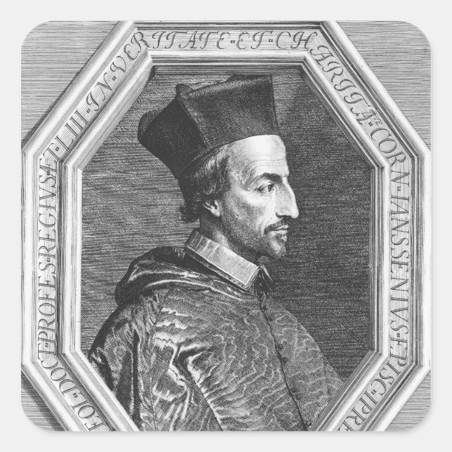 Cornelius Jansen, Bishop of Ypres Square Sticker (Front)