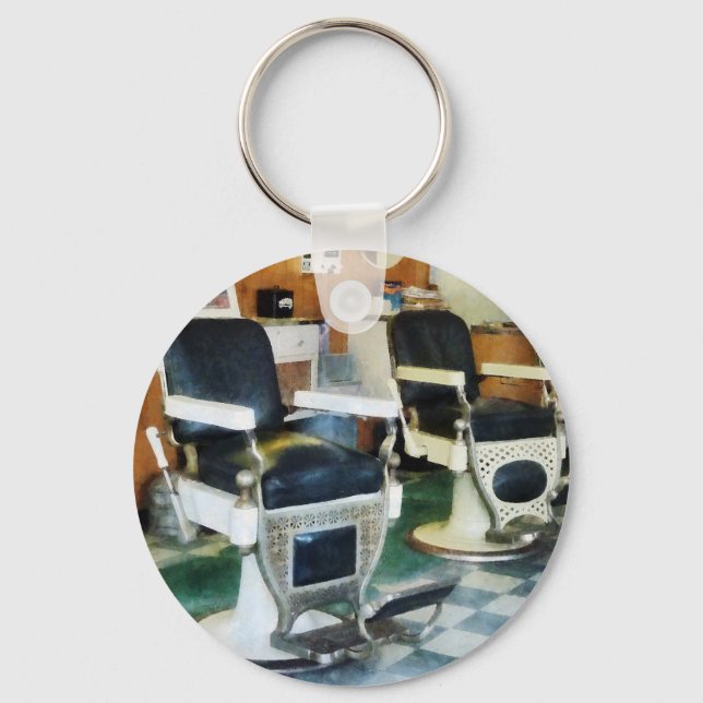 Corner Barber Shop Keychain (Front)