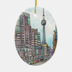 Corner by King Street Ceramic Ornament