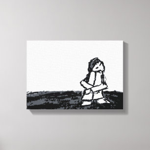 corner kid canvas print