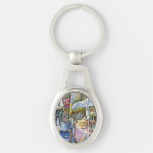 Corner of Flying Pig Farm and Wine a Bit. Keychain