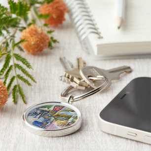 Corner of Flying Pig Farm and Wine a Bit. Keychain