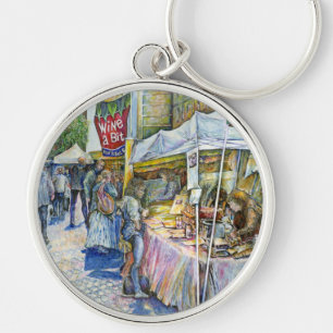 Corner of Flying Pig Farm and Wine a Bit. Keychain