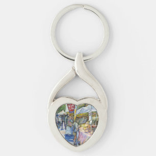 Corner of Flying Pig Farm and Wine a Bit. Keychain