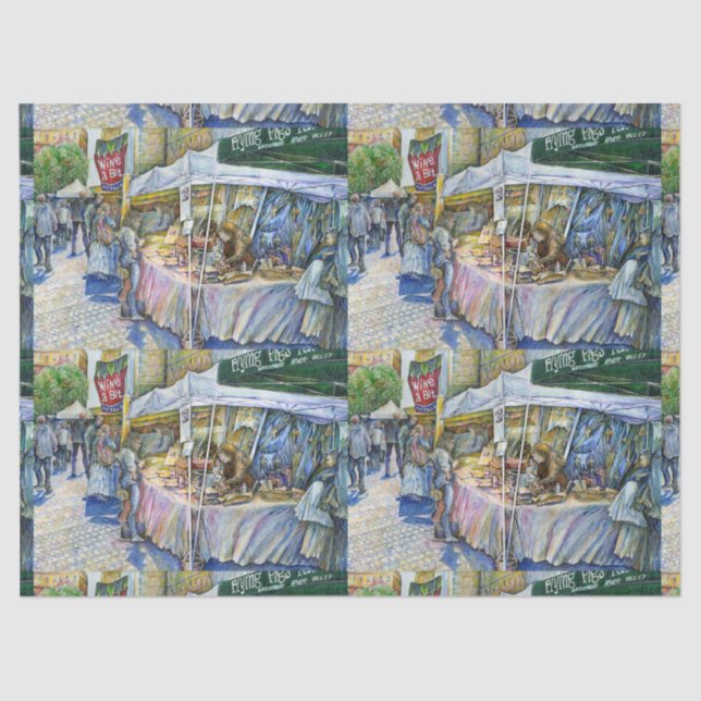 Corner of Flying Pig Farm and Wine a Bit. Tissue Paper (Front)