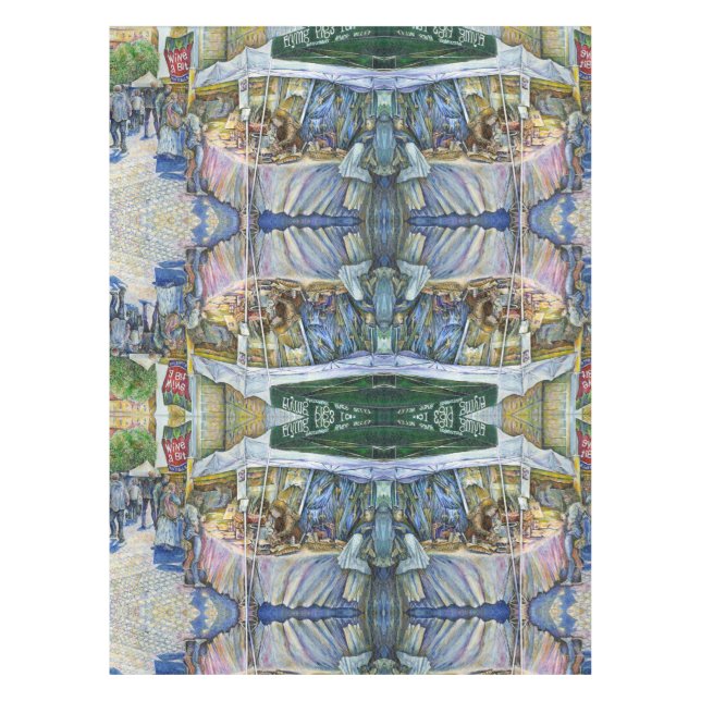 Corner of Flying Pigs and Wine Abite Tablecloth (Front)