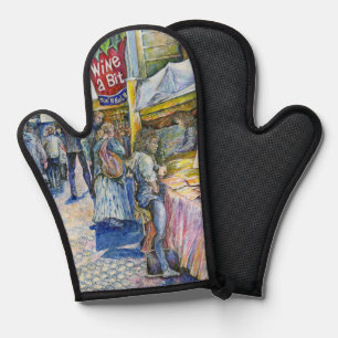 Corner of Flying Pigs  Oven Mitt