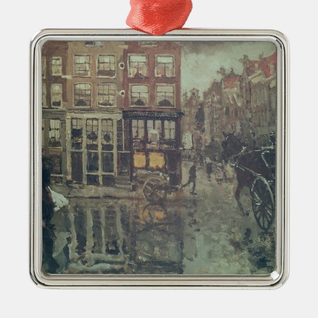 Corner of Leidsche Square, Amsterdam Metal Ornament (Front)