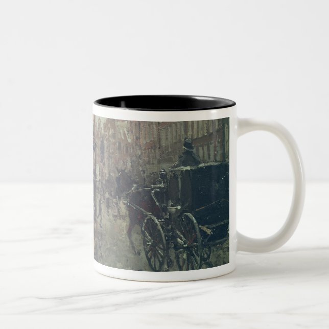 Corner of Leidsche Square, Amsterdam Two-Tone Coffee Mug (Right)