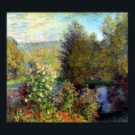 Corner of the Garden by Monet Print<br><div class="desc">"A Corner of the Garden" is a beautiful oil painting by Impressionist artist,  Claude Monet,  c. 1876.</div>