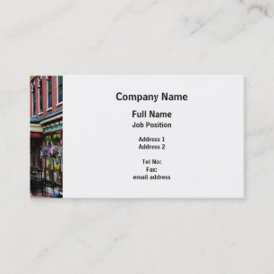 Corner Restaurant with Hanging Plants Business Card