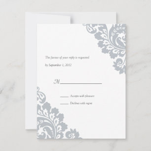 Corner Scrolls Reply RSVP Card