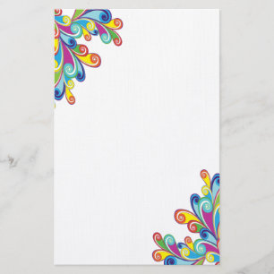 Corner Swirls Stationery