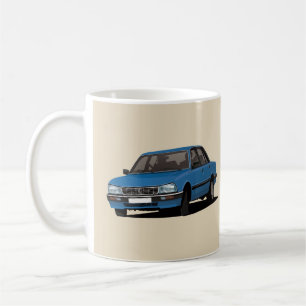 Cornering Peugeot 505 - blue - Coffee Mug
