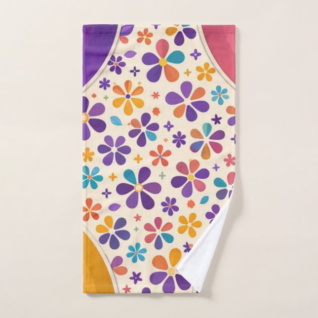 Cornerstone Bloom — Royal Violet Variant Hand Towel (Hand Towel)