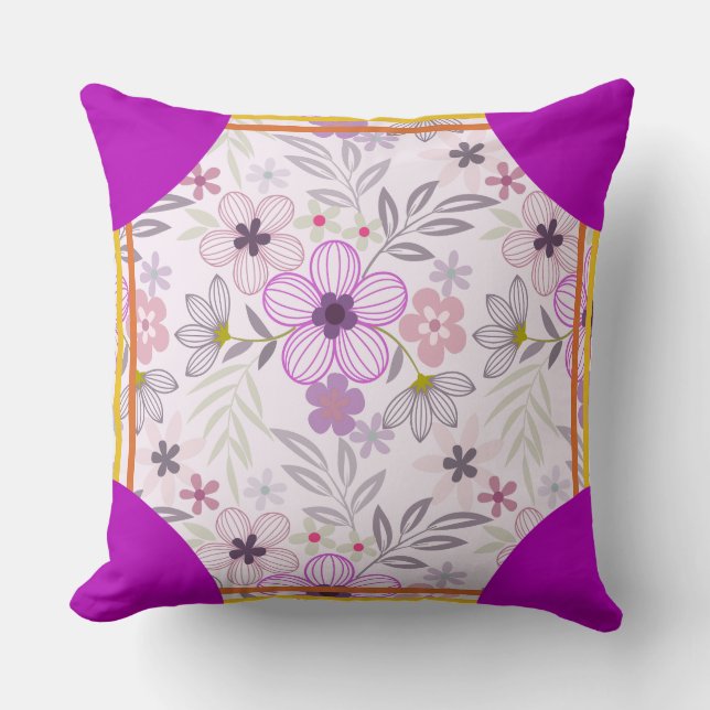 Cornerstone Blossom Lavender Throw Pillow (Front)