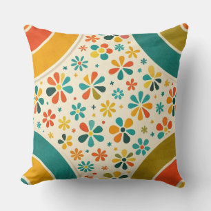 Cornerstone Blossom Mid‑Century Throw Pillow